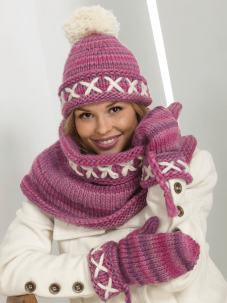 Hat, vanter og tørklædepolo