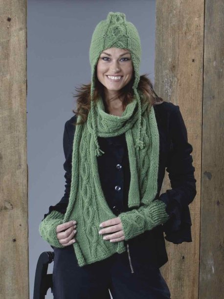 Mössa, halsduk och pulsvärmare