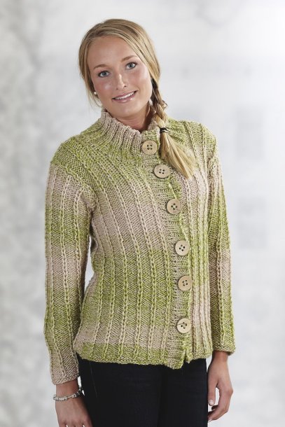 Mönsterstickad kofta