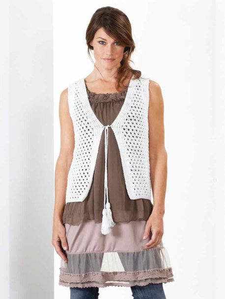 Mönsterstickad väst