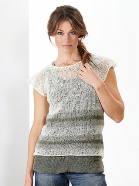 Strikket stribet trøje og tanktop