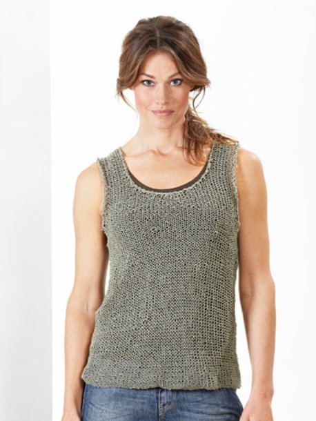 Strikket stribet trøje og tanktop
