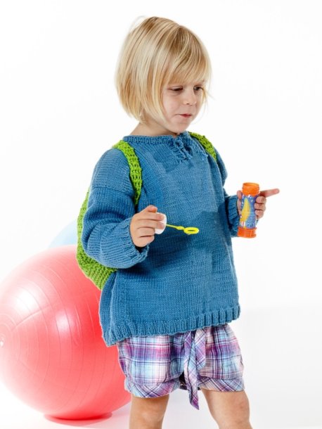 Strikket sweater med slids