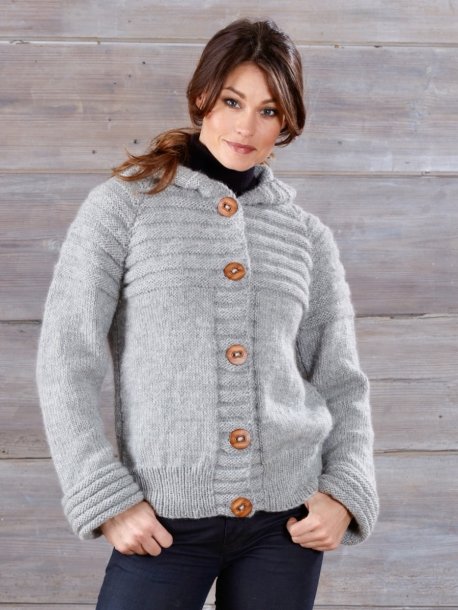 Cardigan med hætte