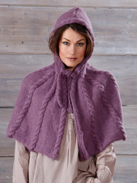 Poncho med fletninger