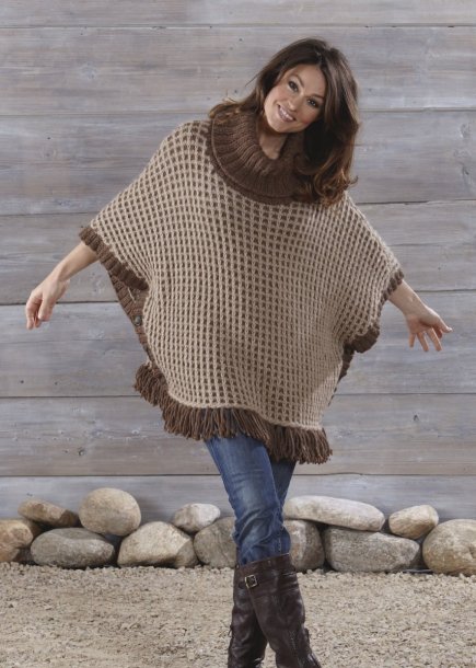 Poncho med knappar