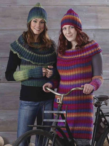 Elastik tunika, top, hat og håndledsvarmere