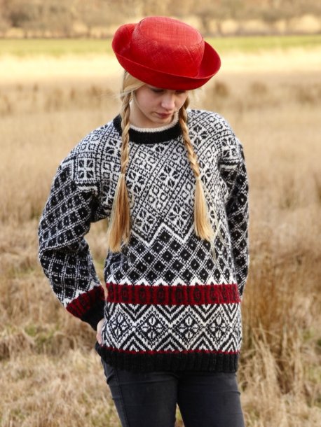 Trøje i Superwash Sapphire