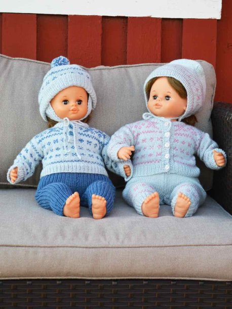 Dukketøj: trøjer, cardigans, strømpebukser & hatte