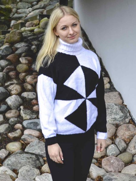 Pullover med polokrave