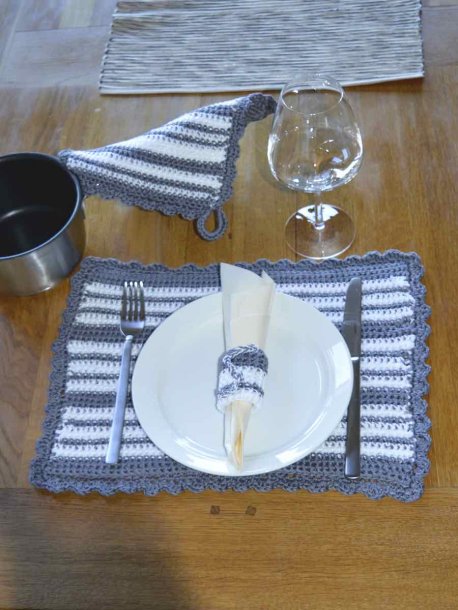 Dobbelt hæklet køkkensæt