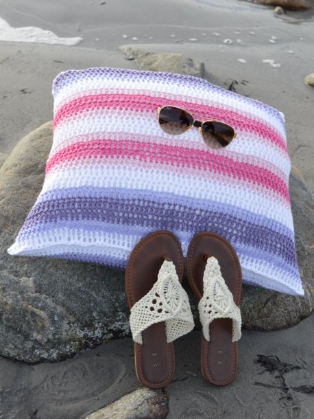 Hæklet eller hæklet sommerpude