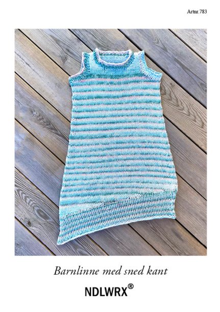 Tanktop til børn med skrå kant