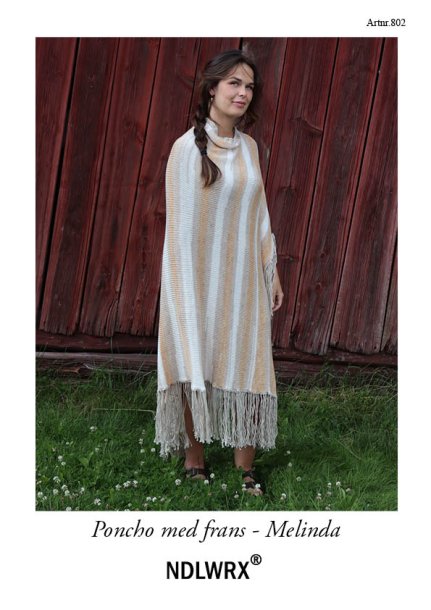 Poncho med frynser - Melinda