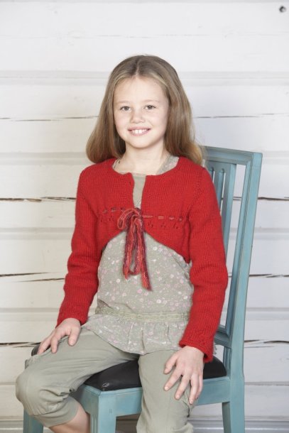 Blondekantet sweater og bolero