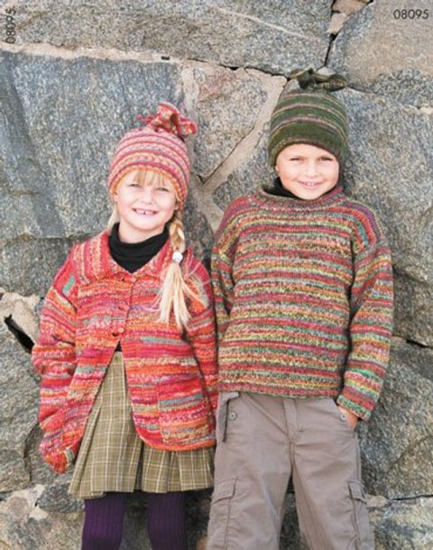 Sweater, cardigan og hue