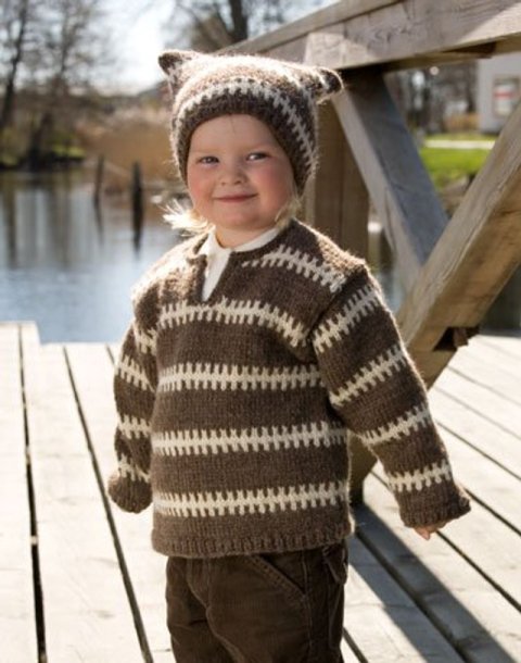 Sweater, cardigan og huer