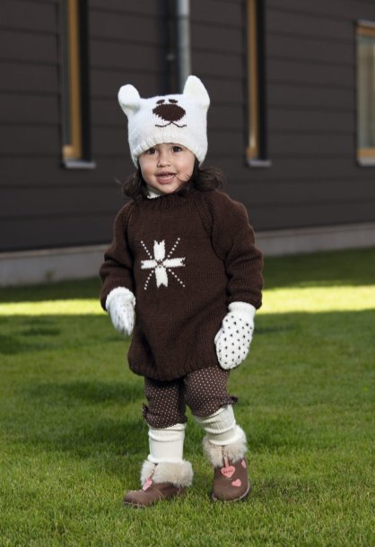 Tunika, sweater, huer og vanter