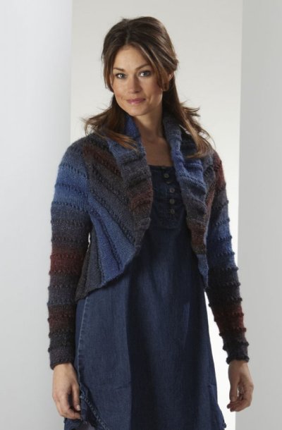 Strukturstrikket cardigan med Lamé-effekt