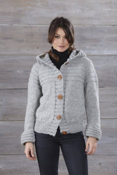 Cardigan med hætte