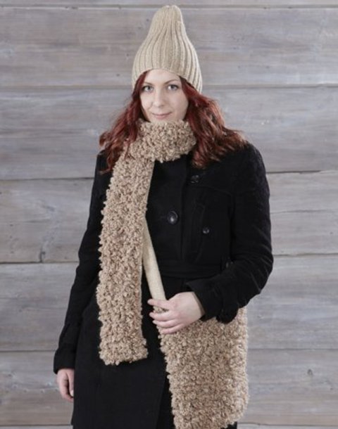 Taske, tørklæde og hue