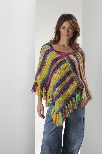 Skuldervarmere med frynser