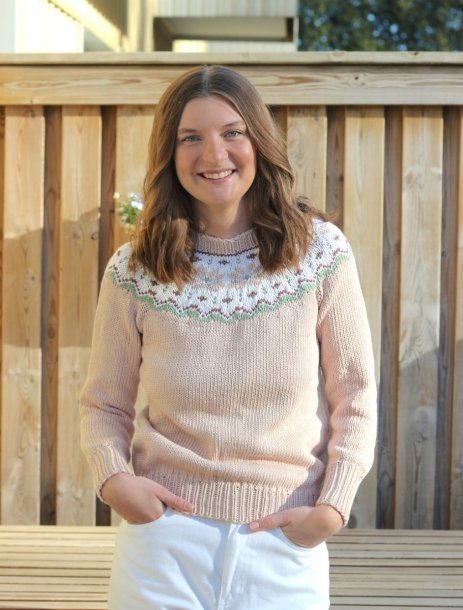 Åg sweater med blomster