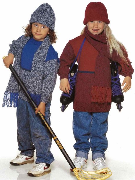 Tröja, mössa och halsduk