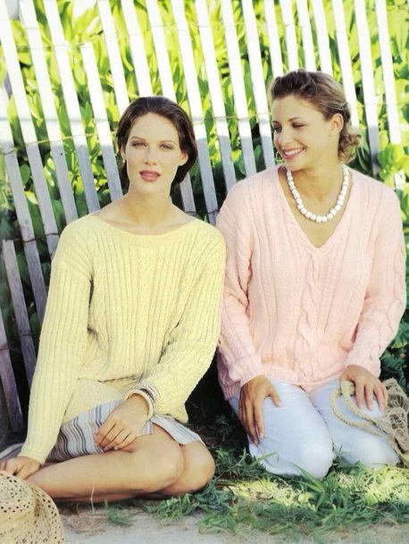 Strikpullover og V-hals-strikpullover