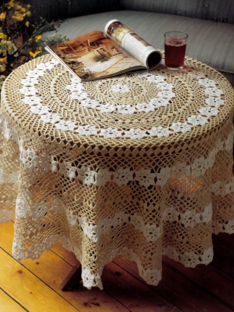 Rund dug i blomstermønster