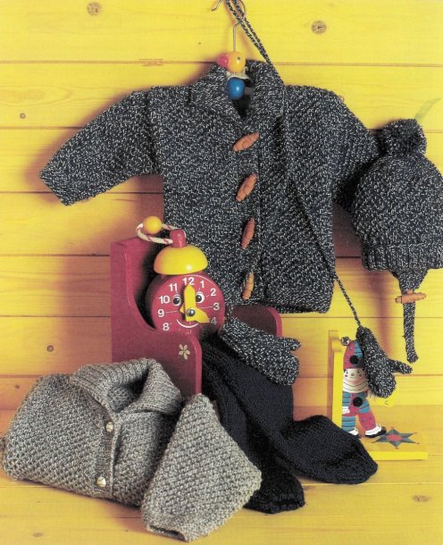 Jacka, byxa, mössa och vantar