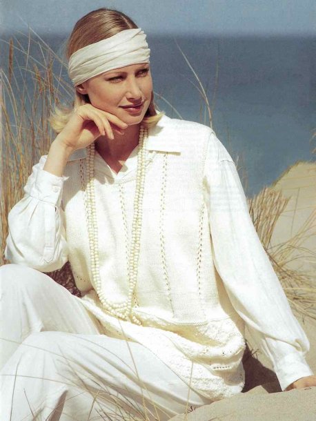 Top med åbent mønster og struktur