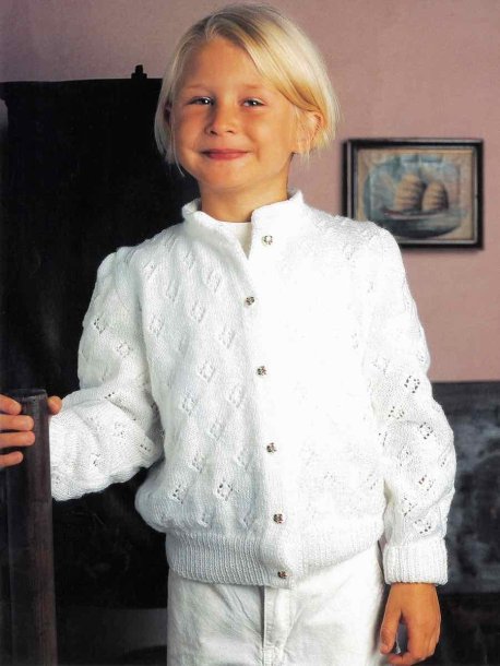 Mönstrad flickkofta