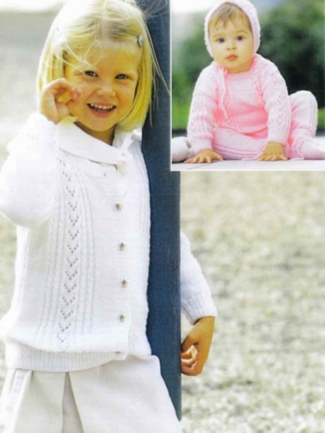 Baby, børnetrøje, cardigan, bukser, huer og sokker